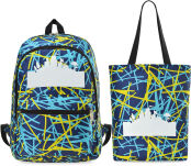 Studentský školní set batoh + shopper taška + penál - tmavě modrý - 6