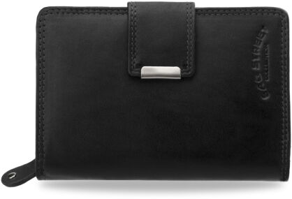 Klasická dámská peněženka s přezkou BAG STREET přírodní kůže - černá