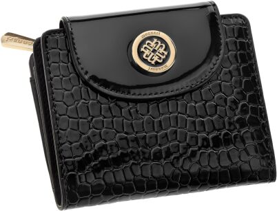 Monnari malá peněženka dámská lakovaná elegantní peněženka peněženka - černá