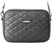 Prošívaná malá dámská crossbody kabelka / listonoška - šedá - 5