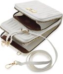 Malá dámská kabelka peněženka pouzdro na telefon 2v1 psaníčko pošťák - bílá - 3