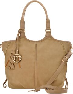 Monnari dámská taška shopper velká kabelka vak matný nubuk - béžová