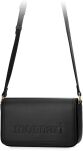 Dámská crossbody kabelka s klopou klasická s logem listonoška – černá - 6