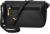 Dámská crossbody kabelka s klopou klasická s logem listonoška – černá - 3