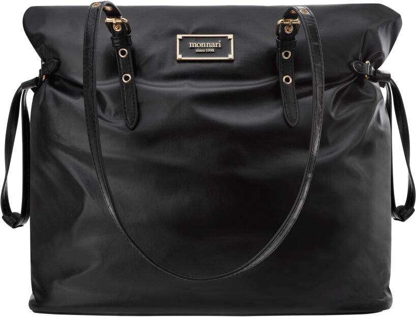 Monnari velká dámská kabelka shopper měkká na rameno - černá