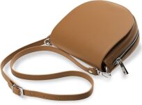 Kožená listonoška s klopou italský styl a elegance šedý - 4