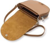 Kožená listonoška s klopou italský styl a elegance šedý - 5