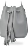 Malá listonoška pytel měšec na rameno střapce -  šedá - 2