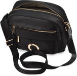 Monnari velká textilní pošťácká taška na popruhu prostorná kabelka - černá - 3