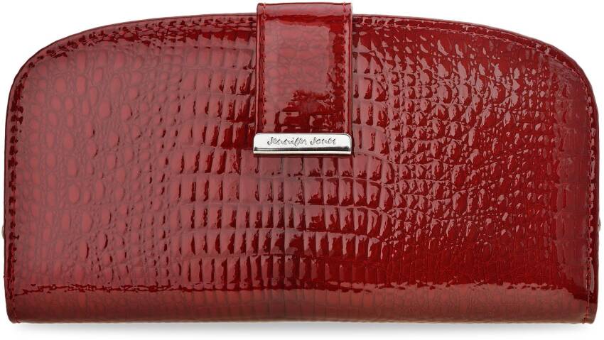 Velká elegantní malovaná dámská kožená peněženka jennifer jones pojemná portmonka na oslavu - červená