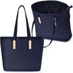 Klasická dámská černá kabelka shopper bag elegantní taška lodička přes rameno - 9