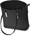 Klasická dámská černá kabelka shopper bag elegantní taška lodička přes rameno - 16