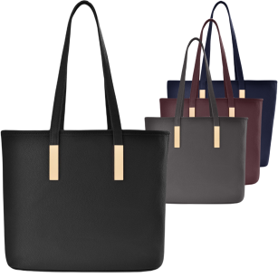 Klasická dámská černá kabelka shopper bag elegantní taška lodička přes rameno