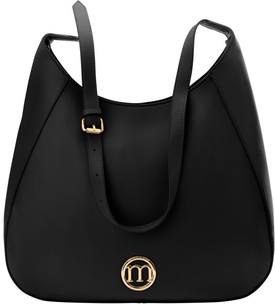 Monnari velká klasická hladká kabelka na rameno elegantní shopper vak - černý