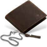 Peterson nubuck kožená pánská peněženka s řetězkem - hnědá - 3