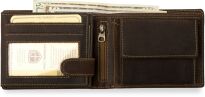 Peterson nubuck kožená pánská peněženka s řetězkem - hnědá - 6