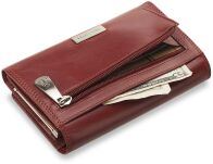 Exkluzivní kožená dámská peněženka visconti červená - 2