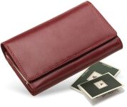 Exkluzivní kožená dámská peněženka visconti červená - 3