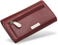 Exkluzivní kožená dámská peněženka visconti červená - 4
