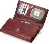 Exkluzivní kožená dámská peněženka visconti červená - 5
