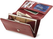 Exkluzivní kožená dámská peněženka visconti červená - 6