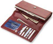 Exkluzivní kožená dámská peněženka visconti červená - 7