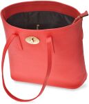 Klasická shopper kabelka přes rameno na zip - červená - 3