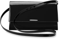 Krásná dámská listonoška psaníčkona rameno zpevněné dno černá lakovaná - 5