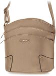 Prostorná městská dámská crossbody kabelka s kapsami – šedá - 11