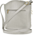 Prostorná městská dámská crossbody kabelka s kapsami – šedá - 3