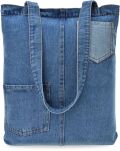Džínová taška shopper, taška na nákupy, džínová do školy nebo práce - modrá - 2