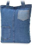 Džínová taška shopper, taška na nákupy, džínová do školy nebo práce - modrá - 5