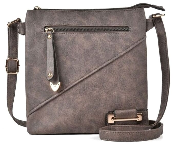 Klasická listonoška elegantní crossbody dámská kabelka - hnědá 