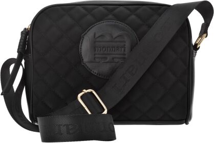 Černá taška Monnari prošívaná dámská kabelka přes rameno logo - černá