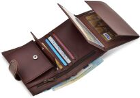 Pánská ekologická kožená peněženka 4U CAVALDI na karty a mince - hnědá - 4