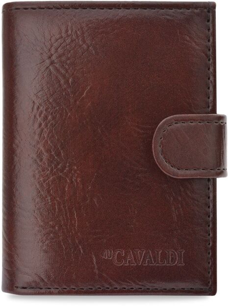 Pánská ekologická kožená peněženka 4U CAVALDI na karty a mince - hnědá