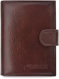 Pánská ekologická kožená peněženka 4U CAVALDI na karty a mince - hnědá