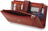 Dvoudílná barevná dámská peněženka visconti z přírodní kůže modrá - 3