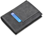 Prostorná pánská peněženka always wild robustní kožená skládací proti krádeži  - grafitová - 4
