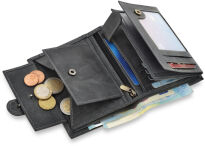 Prostorná pánská peněženka always wild robustní kožená skládací proti krádeži  - grafitová - 6