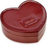 Monnari šperkovnice ve tvaru srdce kosmetická taška lakovaná krabička s reliéfním vzorem hadí kůže - 3