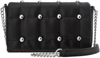 Femestage elegantní dámská crossbody kabelka malá na řetízku se štrasem a cvočky - černá - 5