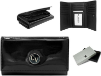 Lakovaná dámská kožená peněženka cavaldi malá peněženka na zip - 4