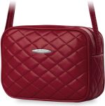 Prošívaná malá crossbody kabelka - bordová - 2