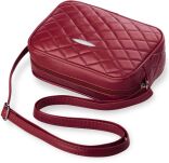 Prošívaná malá crossbody kabelka - bordová - 3