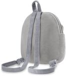 Půvabný plyšový batůžek s kapsičkou zvířátka pejsek - modro šedý - 3