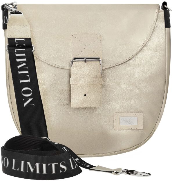 Dámská praktická kabelka listonoška taška - zlatá