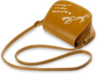 Malá pevná dámská crossbody kabelka - camel - 3