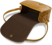 Malá pevná dámská crossbody kabelka - camel - 4