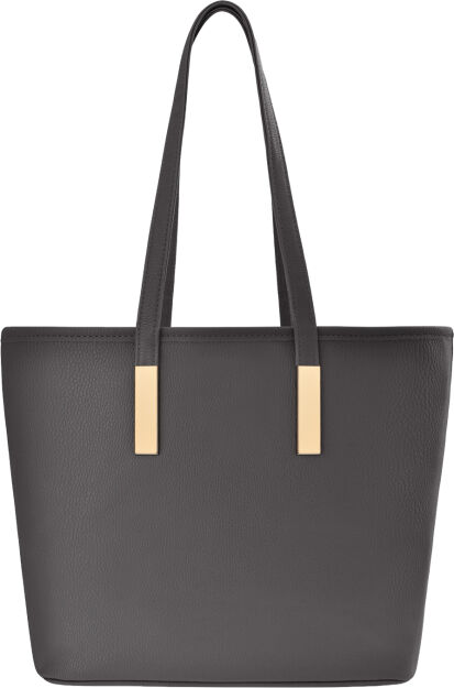 Klasická dámská kabelka shopper bag elegantní taška přes rameno ve tvaru lodičky – šedá